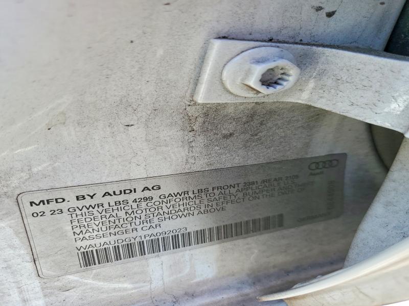 2023 Audi A3 მანქანა იყიდება აუქციონზე, vin: WAUAUDGY1PA092023, აუქციონის ნომერი: 55040216