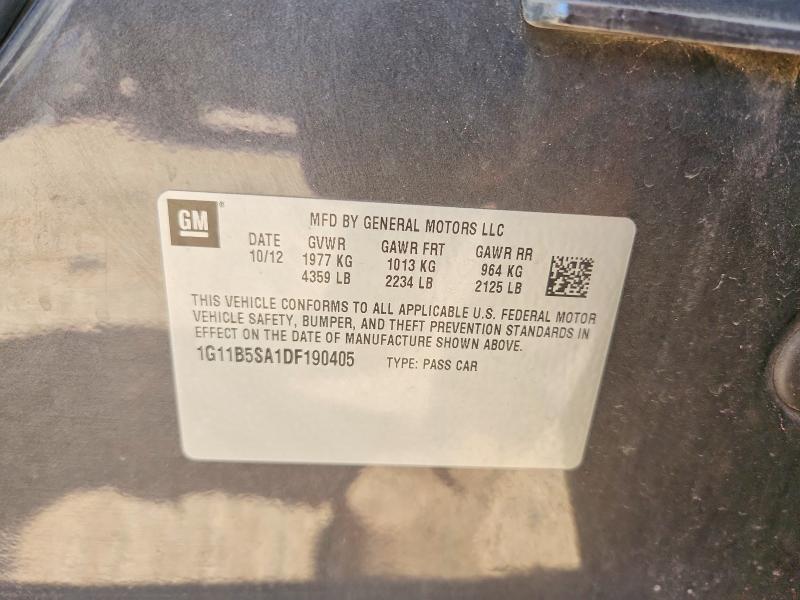 Продаж на аукціоні авто 2013 Chevrolet Malibu, vin: 1G11B5SA1DF190405, номер лоту: 55180926