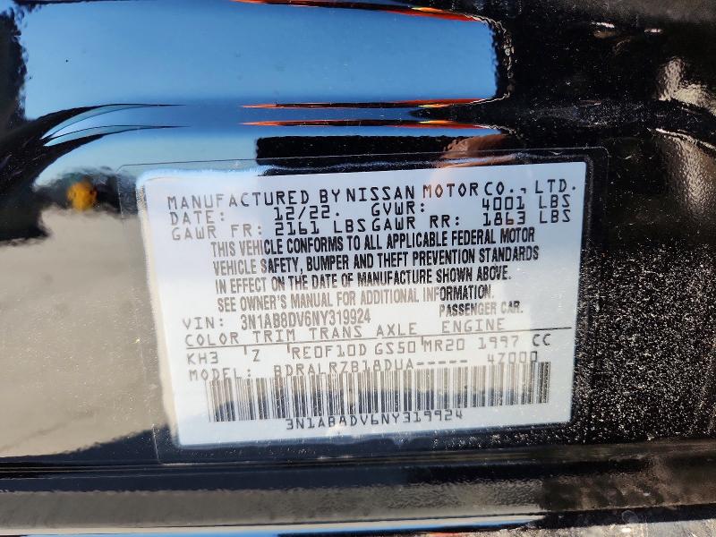53473266 :رقم المزاد ، 3N1AB8DV6NY319924 vin ، 2022 Nissan Sentra مزاد بيع
