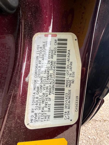 Продаж на аукціоні авто 2002 Lexus Ls, vin: JTHBN30F220064090, номер лоту: 54653396