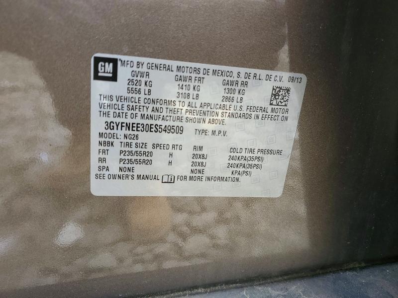 Продажа на аукционе авто 2014 Cadillac Srx, vin: 3GYFNEE30ES549509, номер лота: 53360056