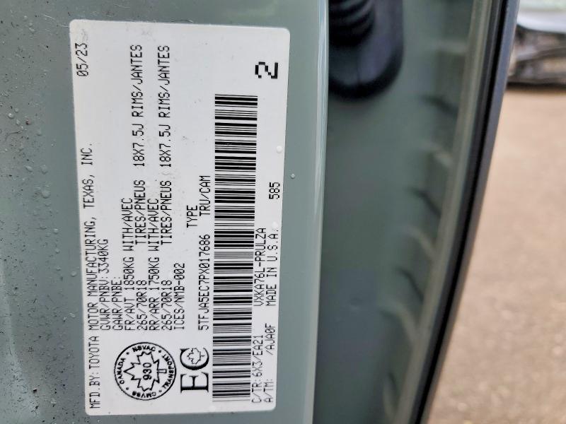 Продаж на аукціоні авто 2023 Toyota Tundra, vin: 5TFJA5EC7PX017686, номер лоту: 53586416