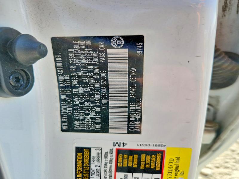 50779036 :رقم المزاد ، 4T1BF3EK0AU570069 vin ، 2010 Toyota Camry مزاد بيع