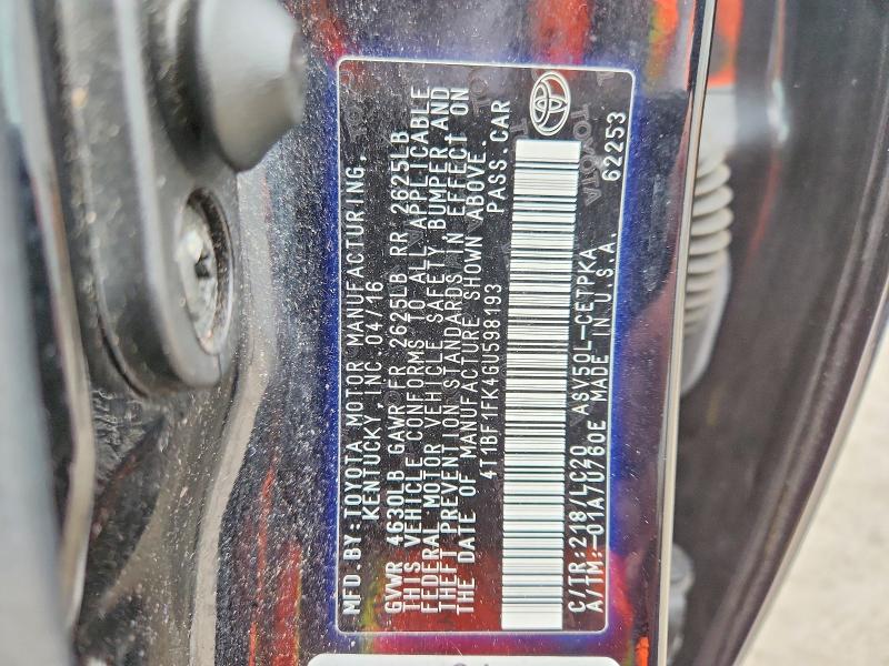 Продаж на аукціоні авто 2016 Toyota Camry, vin: 4T1BF1FK4GU598193, номер лоту: 53066836