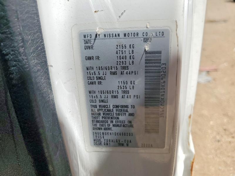 2013 Nissan Nv200 მანქანა იყიდება აუქციონზე, vin: 3N6CM0KN1DK690203, აუქციონის ნომერი: 53566536