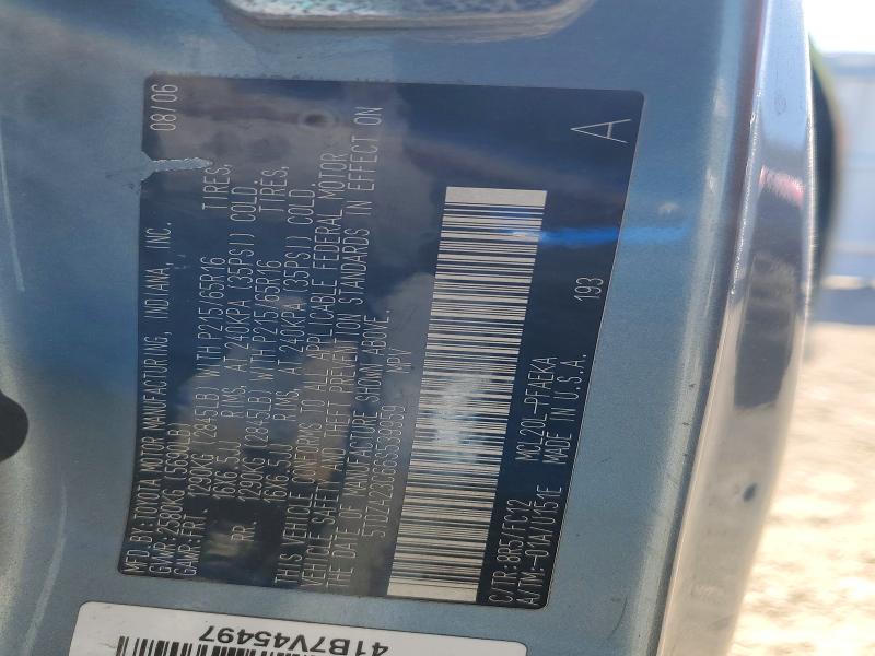 Aukcja sprzedaży 2006 Toyota Sienna, vin: 5TDZA23C66S539959, numer aukcji: 52772346