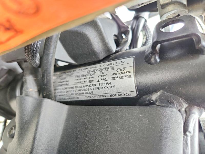 53980306 :رقم المزاد ، LCEPESLA3R6003128 vin ، 2024 Cf Moto 450ss مزاد بيع