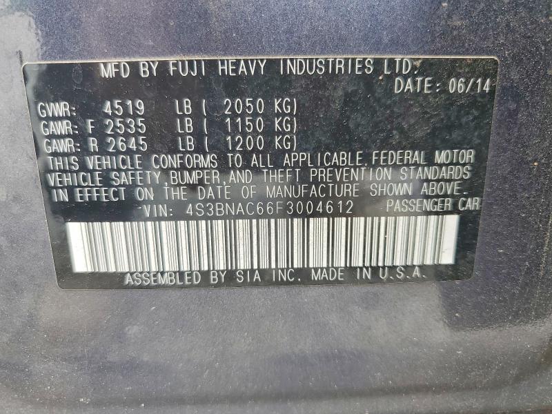 Продаж на аукціоні авто 2015 Subaru Legacy, vin: 4S3BNAC66F3004612, номер лоту: 52765386