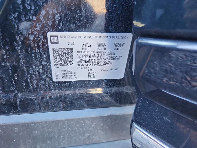 2022 Gmc Terrain მანქანა იყიდება აუქციონზე, vin: 3GKALXEV4NL282103, აუქციონის ნომერი: 54727166