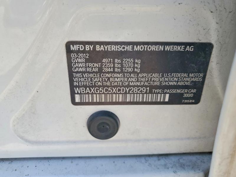 Aukcja sprzedaży 2012 Bmw 528, vin: WBAXG5C5XCDY28291, numer aukcji: 53116396