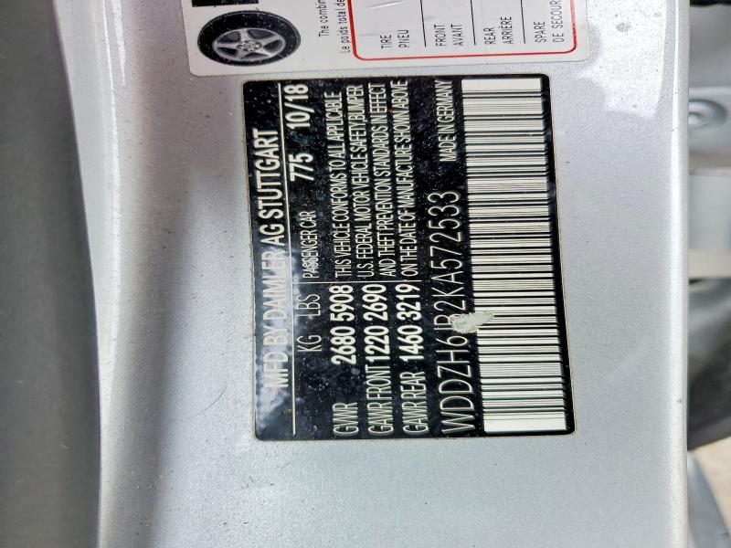 Продаж на аукціоні авто 2019 Mercedes-benz E, vin: WDDZH6JB2KA572533, номер лоту: 55274026