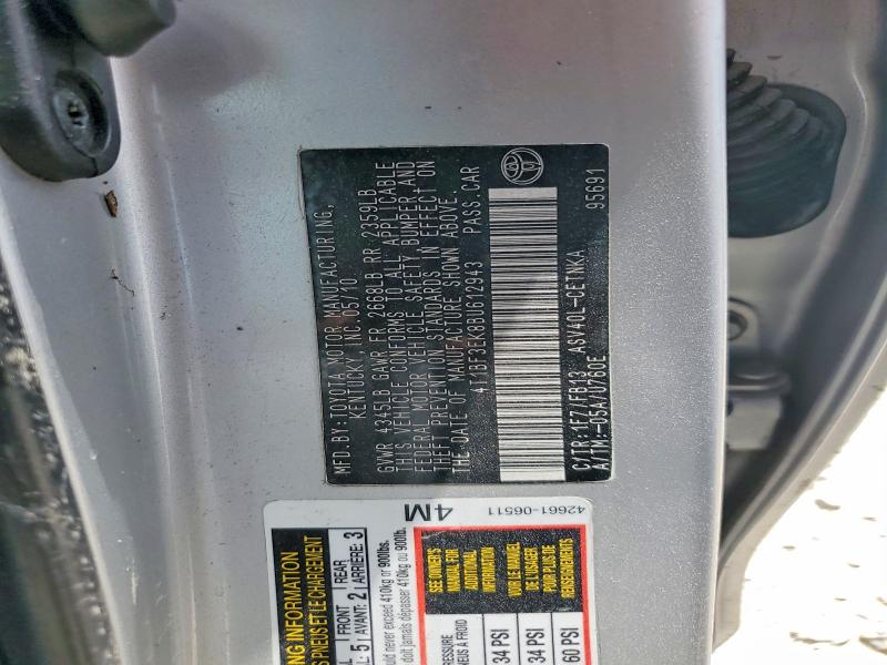 Aukcja sprzedaży 2011 Toyota Camry, vin: 4T1BF3EK8BU612943, numer aukcji: 54865956