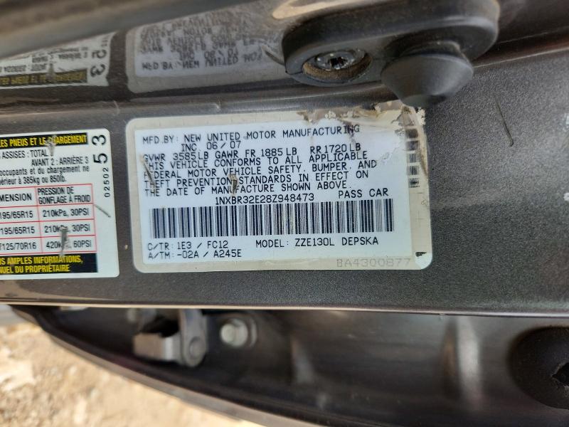 Aukcja sprzedaży 2008 Toyota Corolla, vin: 1NXBR32E28Z948473, numer aukcji: 54479876
