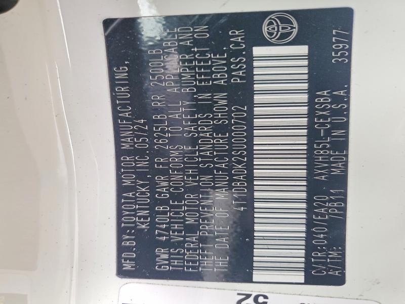 Aukcja sprzedaży 2025 Toyota Camry, vin: 4T1DBADK2SU000702, numer aukcji: 54089066