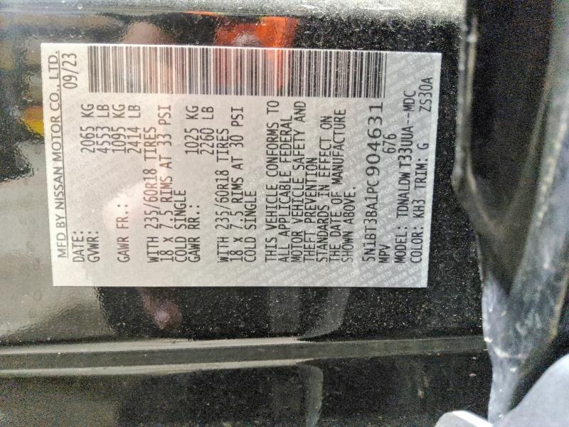 Aukcja sprzedaży 2023 Nissan Rogue, vin: 5N1BT3BA1PC904631, numer aukcji: 54244776