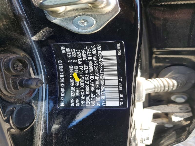 Aukcja sprzedaży 2017 Honda Civic, vin: SHHFK7H43HU404569, numer aukcji: 54494716