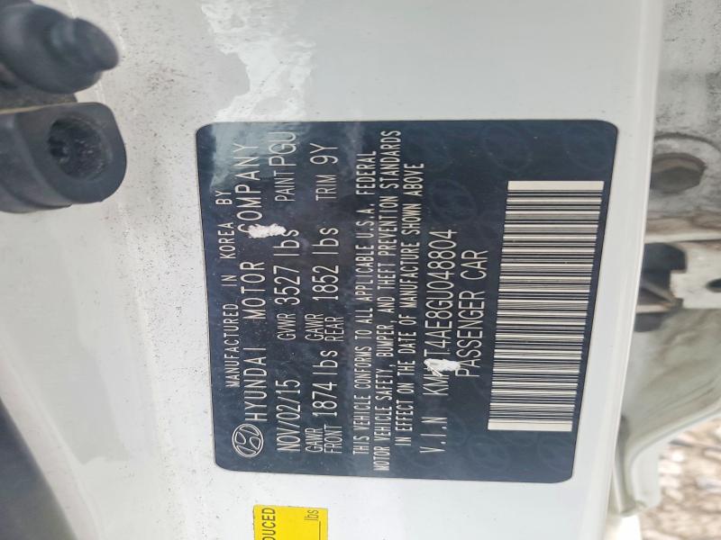 Aukcja sprzedaży 2016 Hyundai Accent, vin: KMHCT4AE8GU048804, numer aukcji: 54208136