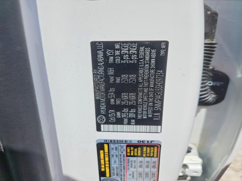 2025 Hyundai Santa Fe მანქანა იყიდება აუქციონზე, vin: 5NMP14GL5SH097234, აუქციონის ნომერი: 53882846