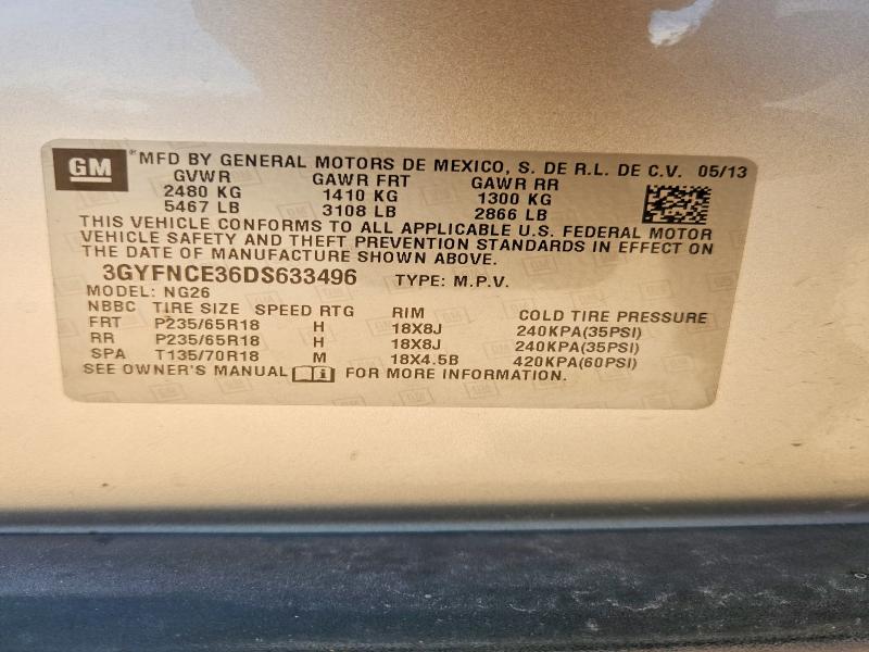 Продаж на аукціоні авто 2013 Cadillac Srx, vin: 3GYFNCE36DS633496, номер лоту: 51881826