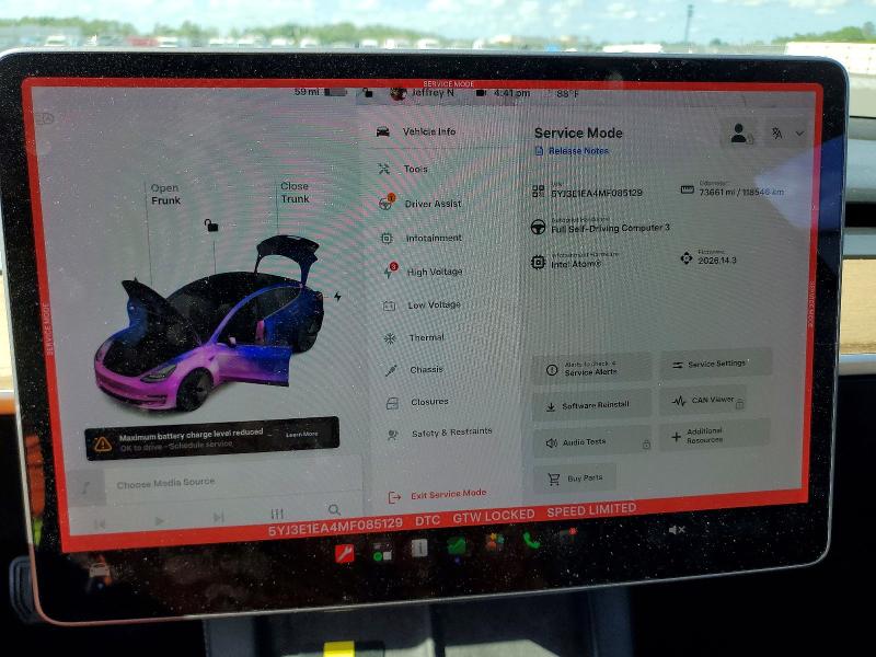 Продажа на аукционе авто 2021 Tesla Model 3, vin: 5YJ3E1EA4MF085129, номер лота: 54213076
