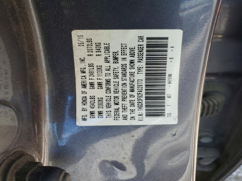 Aukcja sprzedaży 2015 Honda Accord, vin: 1HGCR3F92FA029773, numer aukcji: 54204836