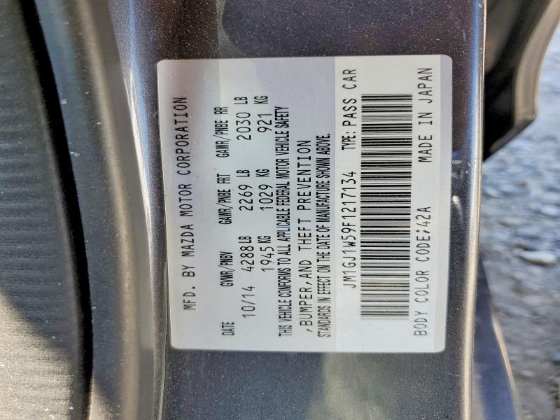 Продаж на аукціоні авто 2015 Mazda 6, vin: JM1GJ1W59F1217134, номер лоту: 53627396