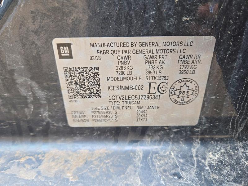 Продажа на аукционе авто 2018 Gmc Sierra, vin: 1GTV2LEC5JZ295341, номер лота: 51486206