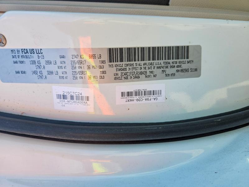52435376 :رقم المزاد ، 2C4RC1FG7LR108439 vin ، 2020 Chrysler Pacifica مزاد بيع