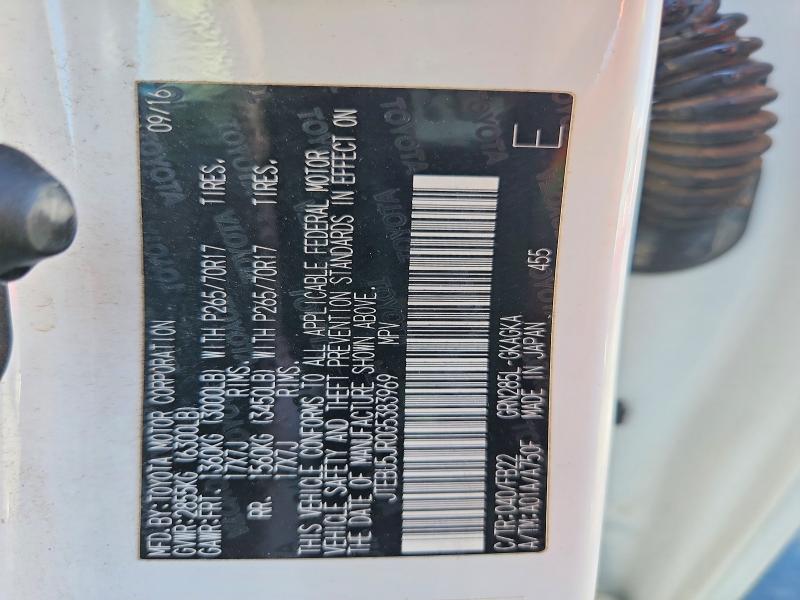 2016 Toyota 4runner მანქანა იყიდება აუქციონზე, vin: JTEBU5JR0G5383969, აუქციონის ნომერი: 52860296