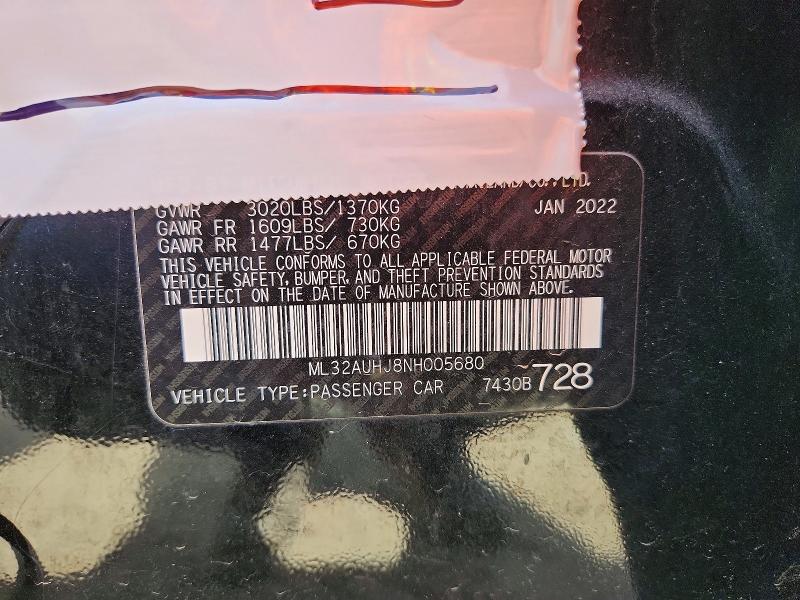 Aukcja sprzedaży 2022 Mitsubishi Mirage, vin: ML32AUHJ8NH005680, numer aukcji: 51177276