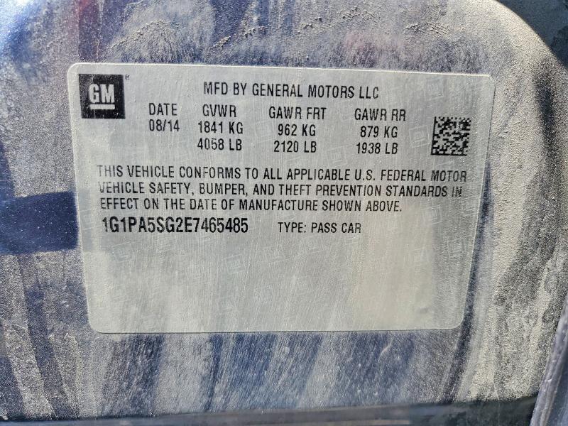 Aukcja sprzedaży 2014 Chevrolet Cruze, vin: 1G1PA5SG2E7465485, numer aukcji: 55156196
