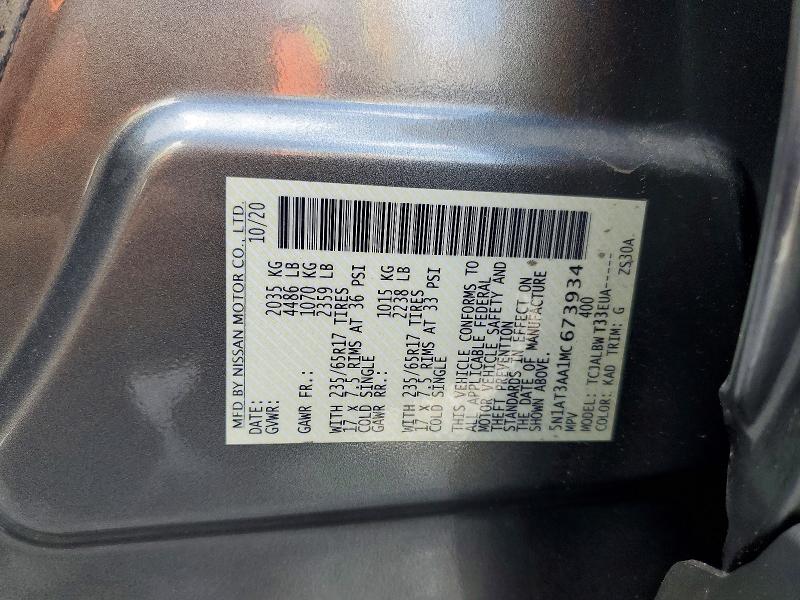 Продажа на аукционе авто 2021 Nissan Rogue, vin: 5N1AT3AA1MC673934, номер лота: 54260086