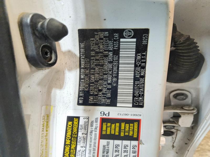 52376656 :رقم المزاد ، 4T1BF1FK0HU393102 vin ، 2017 Toyota Camry مزاد بيع