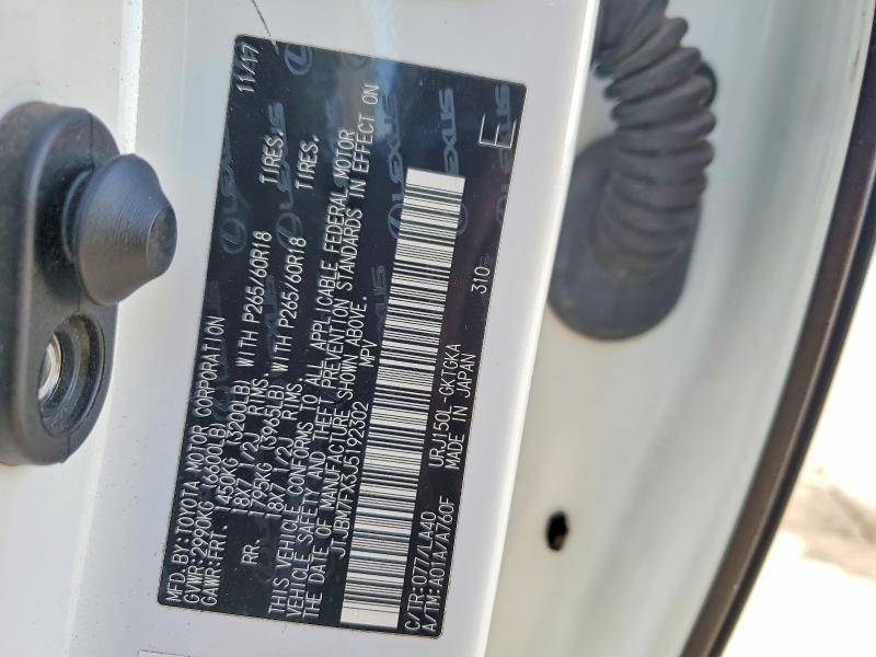 51691126 :رقم المزاد ، JTJBM7FX3J5192302 vin ، 2018 Lexus Gx مزاد بيع