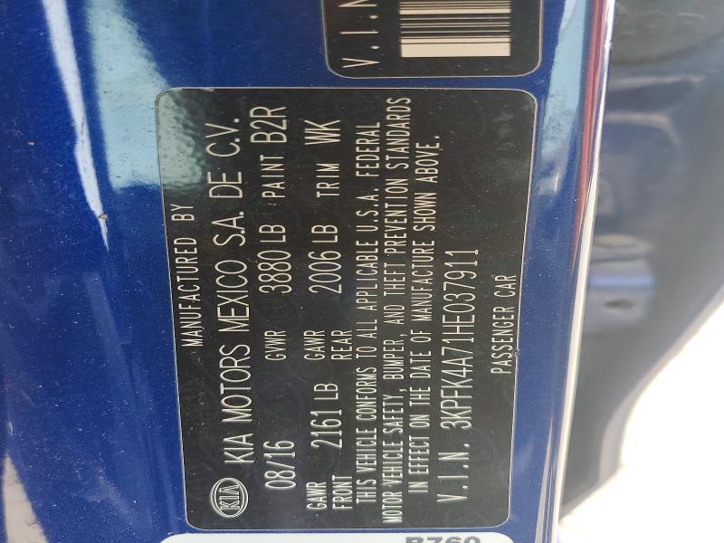 55074776 :رقم المزاد ، 3KPFK4A71HE037911 vin ، 2017 Kia Forte مزاد بيع