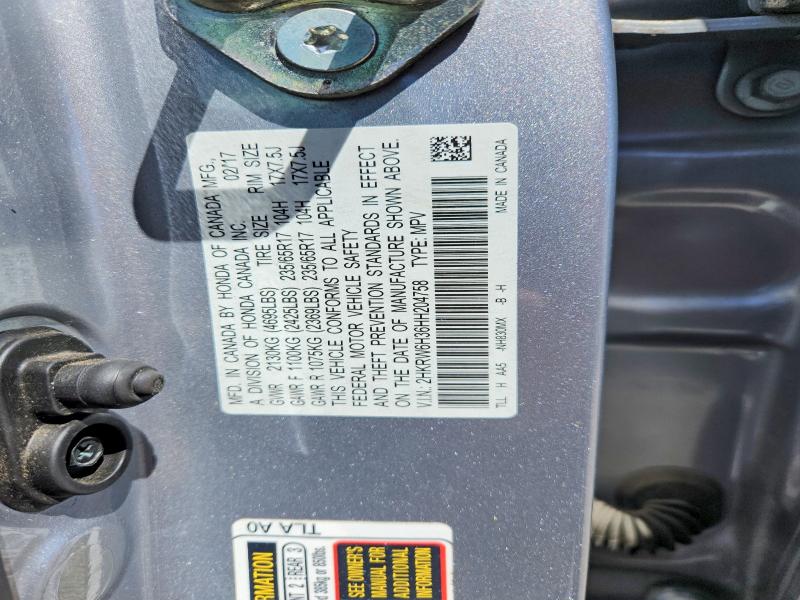 Aukcja sprzedaży 2017 Honda Cr-v, vin: 2HKRW6H36HH204758, numer aukcji: 52319736
