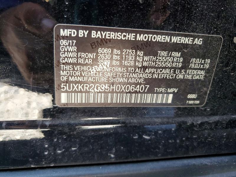 Продажа на аукционе авто 2017 Bmw X5, vin: 5UXKR2C35H0X06407, номер лота: 54441476