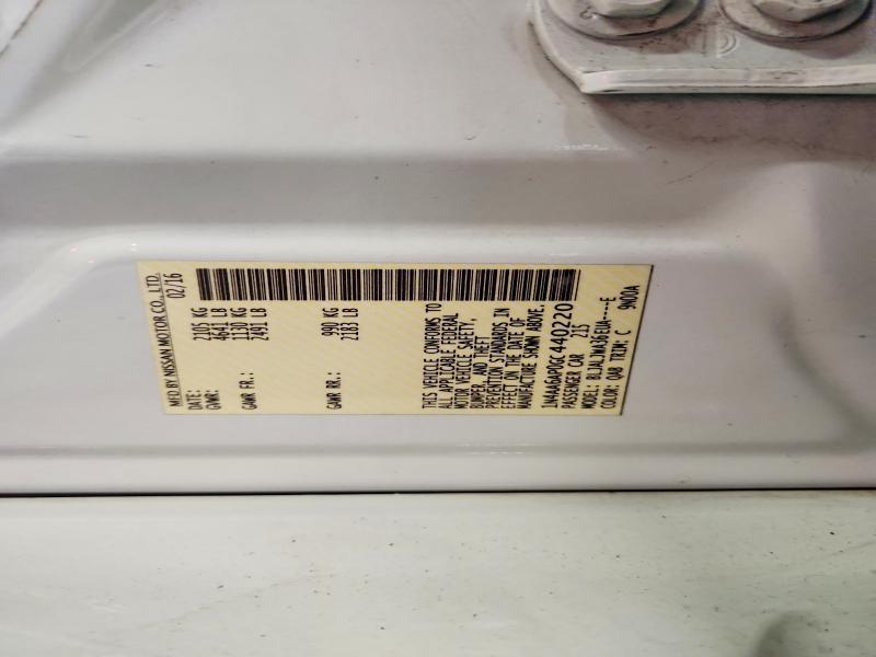 51692606 :رقم المزاد ، 1N4AA6AP0GC440220 vin ، 2016 Nissan Maxima مزاد بيع