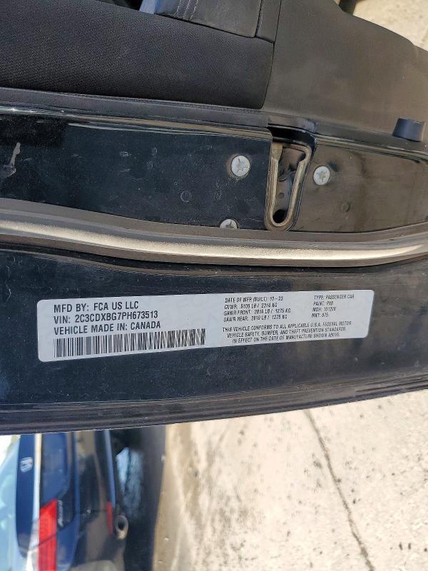 Продаж на аукціоні авто 2023 Dodge Charger, vin: 2C3CDXBG7PH673513, номер лоту: 52050496