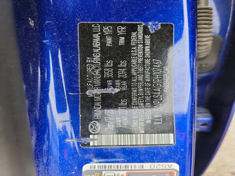 Продажа на аукционе авто 2023 Hyundai Elantra, vin: 5NPLS4AG1PH107467, номер лота: 53795166