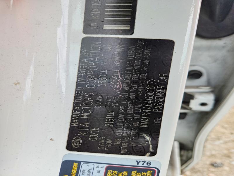 Aukcja sprzedaży 2016 Kia Forte, vin: KNAFK4A64G5618172, numer aukcji: 55604526