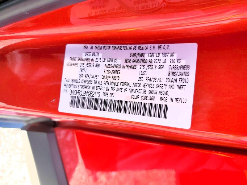 Продаж на аукціоні авто 2021 Mazda Cx-3 Sport Awd, vin: 3MVDMBCL9MM262110, номер лоту: 52143196