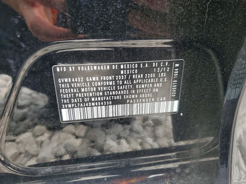 Aukcja sprzedaży 2013 Volkswagen Jetta, vin: 3VWPL7AJ4DM654330, numer aukcji: 53757466