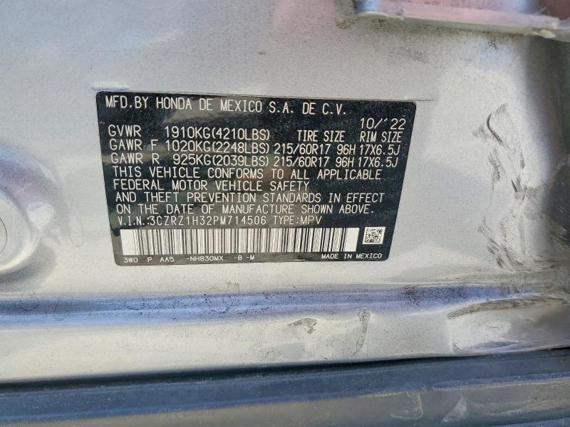 Aukcja sprzedaży 2023 Honda Hr-v, vin: 3CZRZ1H32PM714506, numer aukcji: 52388446