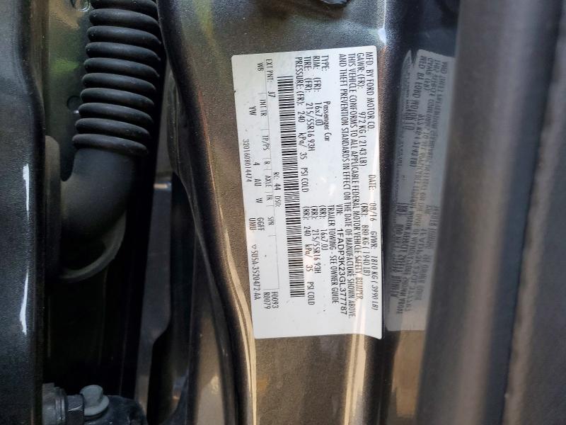 Aukcja sprzedaży 2016 Ford Focus, vin: 1FADP3K23GL377787, numer aukcji: 52139246