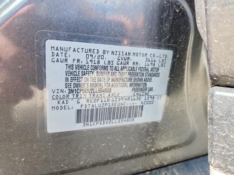 2020 Nissan Kicks მანქანა იყიდება აუქციონზე, vin: 3N1CP5DV2LL554808, აუქციონის ნომერი: 52941136