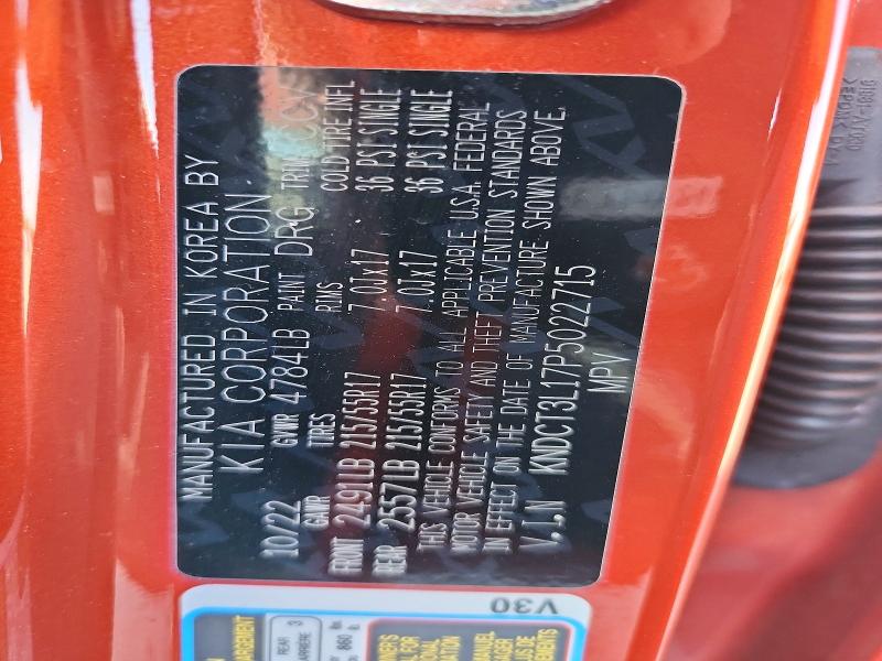 53890076 :رقم المزاد ، KNDCT3L17P5022715 vin ، 2023 Kia Niro مزاد بيع