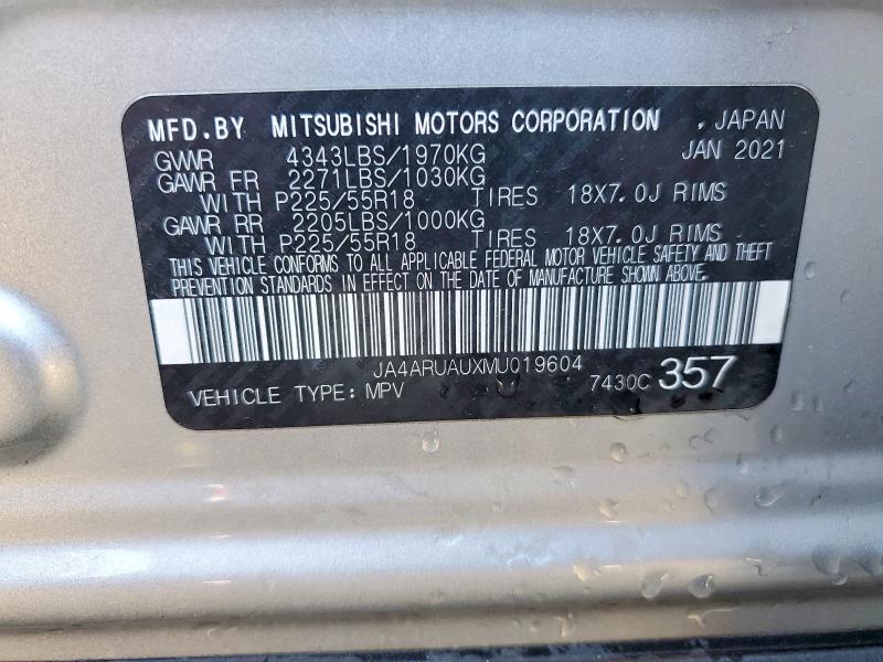 Продажа на аукционе авто 2021 Mitsubishi Outlander Sport, vin: JA4ARUAUXMU019604, номер лота: 52808666