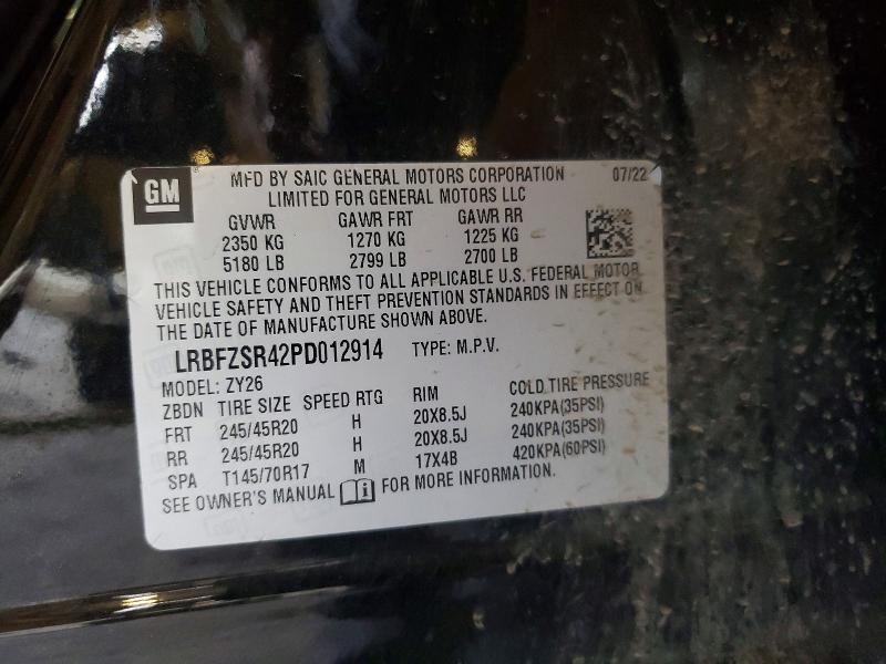 50970186 :رقم المزاد ، LRBFZSR42PD012914 vin ، 2023 Buick Envision مزاد بيع