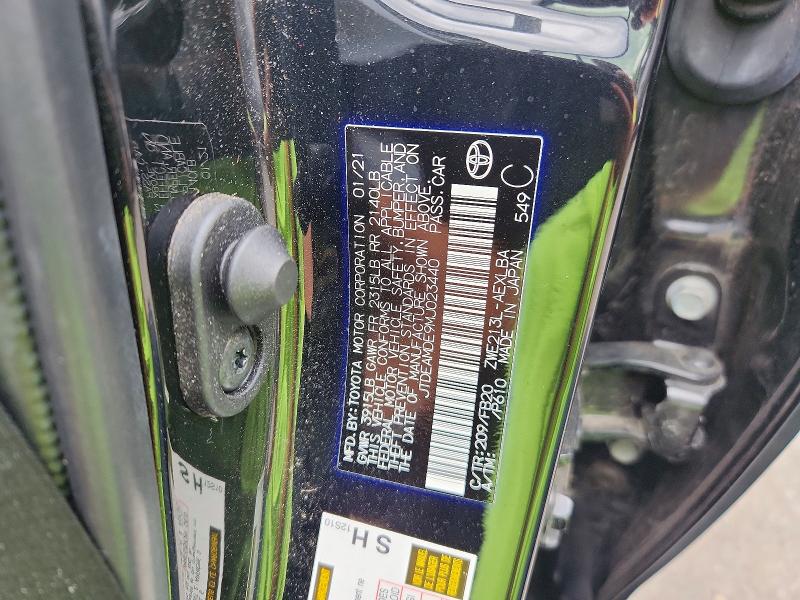 55398396 :رقم المزاد ، JTDEAMDE9MJ023440 vin ، 2021 Toyota Corolla مزاد بيع